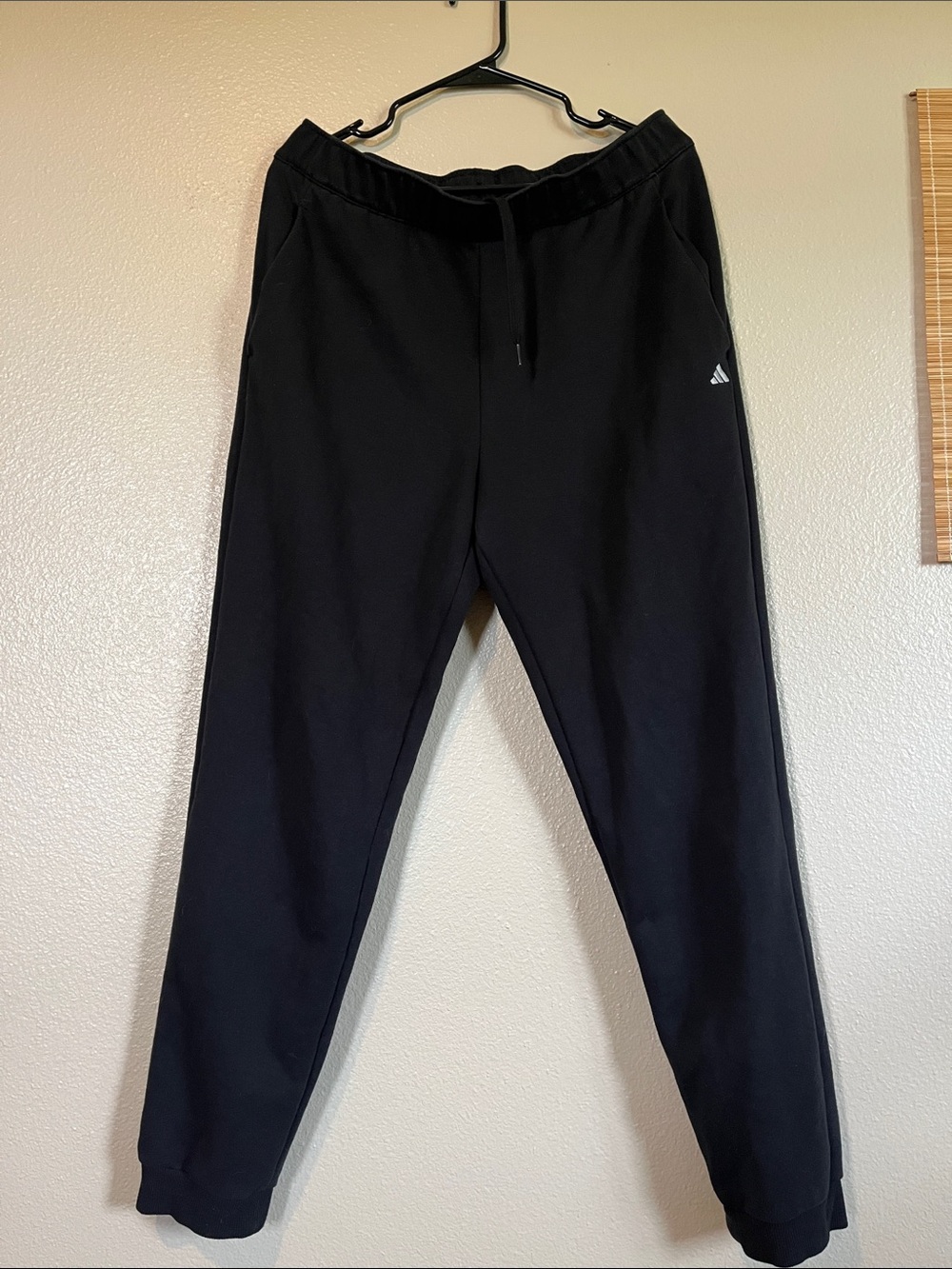 adidas Black Tapered Athletic Joggers